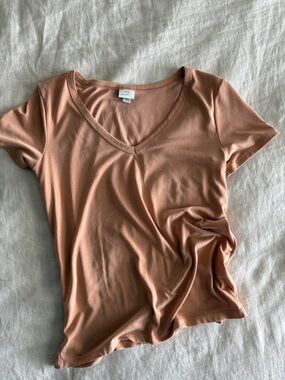 a new day Scoop Neck Tee in Mauve Pink